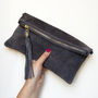 Personalised Soft Slouchy Suede Tassel Clutch Bag, thumbnail 7 of 11