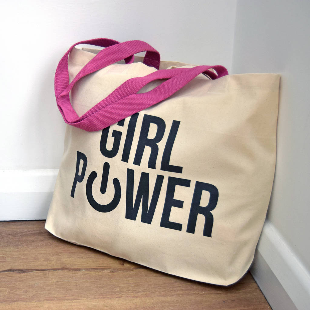 'girl power' tote bag by of life & lemons | notonthehighstreet.com