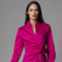 Barbara Fuchsia Evening Blouse With Bow And Rosette, thumbnail 2 of 4