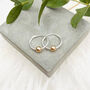 Small Sterling Silver Hoops With A Single 9ct Gold Bead, thumbnail 1 of 6