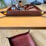 Personalised Leather Desk Valet Tray, Spanish Brown, thumbnail 12 of 12