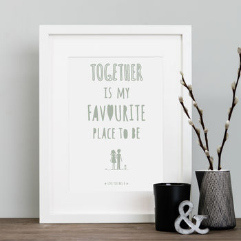 Together Is My Favourite Place Valentine's Picture, 9 of 12