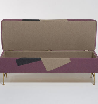 Bespoke Fabric Covered Storage Bench, 7 of 12