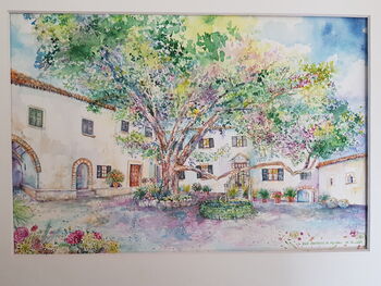 Personalised Wedding Venue Watercolour Painting. Original Watercolour Wedding Portrait. Wedding Illustration Sketch. Not A Print, 4 of 12