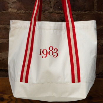 Personalised Embroidered Year Boat Bag, 3 of 4