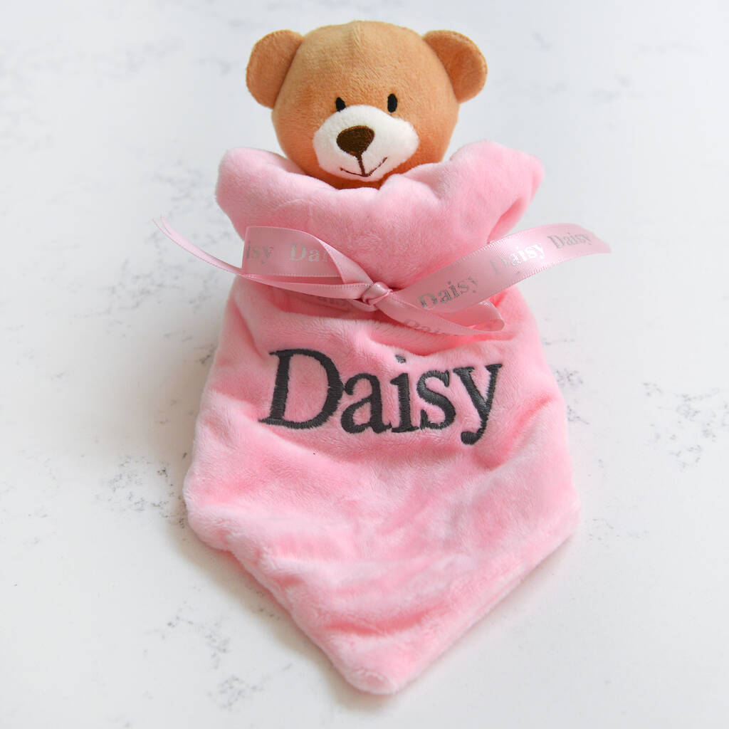 personalised pink teddy bear