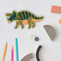 Triceratops Dinosaur Embroidered Sticker Badge, thumbnail 1 of 3