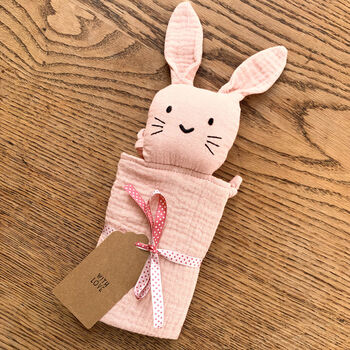 Personalised Organic Cotton Easter Bunny Baby Comforter, 11 of 12