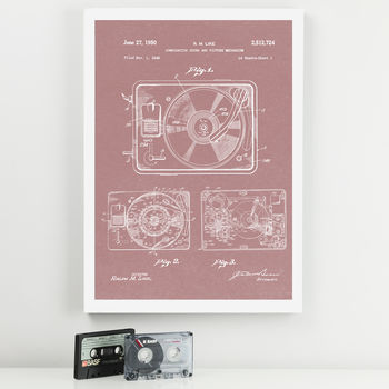 Anatomy Of A Record Player Patent Print, 6 of 7