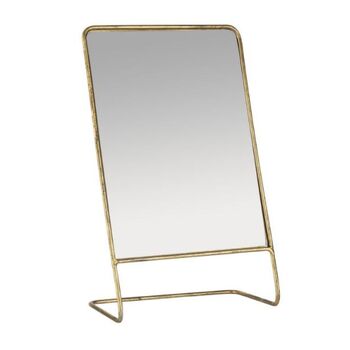 Antique Brass Inclined Mirror, 3 of 3