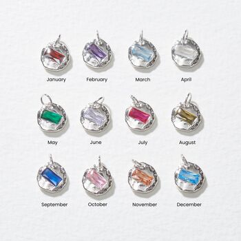 Mini Birthstone Necklace Silver Or 18ct Gold Plated Vermeil, 7 of 8