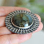 Labradorite Necklace In Black Sterling Silver, thumbnail 3 of 4