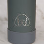 Cockapoo/ Cavapoo/ Maltipoo 30oz Water Bottle With Removable Dog Bowl In Pink/ Grey, thumbnail 6 of 7
