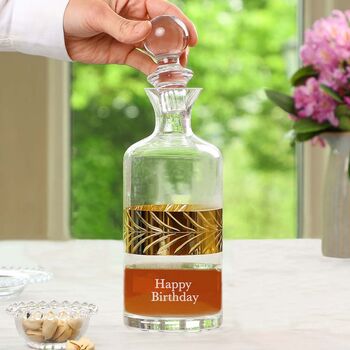 Personalised Gold Decanter Gift, 3 of 8