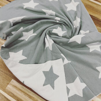 Organic Reversible Baby Star Blanket, 2 of 2