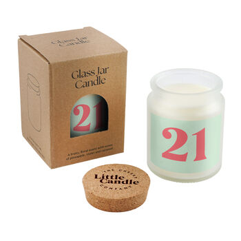 21 Large Clear Candle • 21st Birthday • Birthday Gift • Scented Glass Jar Candle • Humour • Just Because Candle • Gift Box, 2 of 3