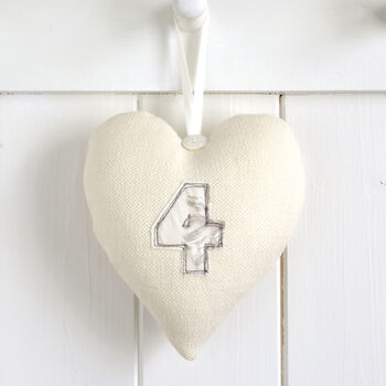 Personalised 2nd Cotton Wedding Anniversary Heart Gift, 6 of 10