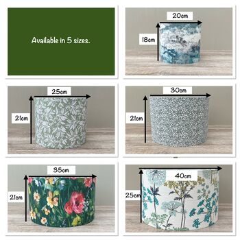 Betty Green And White Floral Velvet Lampshades, 7 of 8