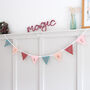 Personalised Pink And Sage Name Bunting, thumbnail 4 of 8