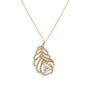 Rhodium, Gold Or Rose Gold Plated Deco Style Pendant, thumbnail 3 of 12