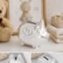 Personalised Monogram Silver Plated Piggy Bank, thumbnail 2 of 3