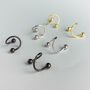 Sterling Silver Double Piercing Effect Spiral Earrings, thumbnail 1 of 6