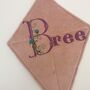 Pink Velour Wall Kite With Floral Initial Monogram, thumbnail 5 of 11