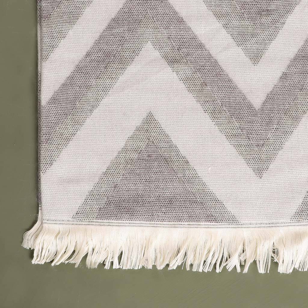 Luxury Grey Throw Blanket With Tassels By Dibor