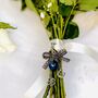 Bridal Bouquet Charm – Blue Heart, Bow, Horseshoe And Clover, thumbnail 2 of 2