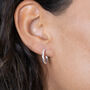 Sterling Silver Twisted Hoop Earrings, thumbnail 3 of 8