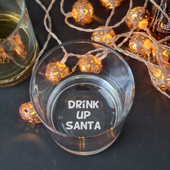 Santa's Glass Christmas Eve Sherry Or Whisky Tumbler, 4 of 6