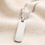 Men's Slim Stainless Steel Dog Tag Necklace, thumbnail 1 of 6