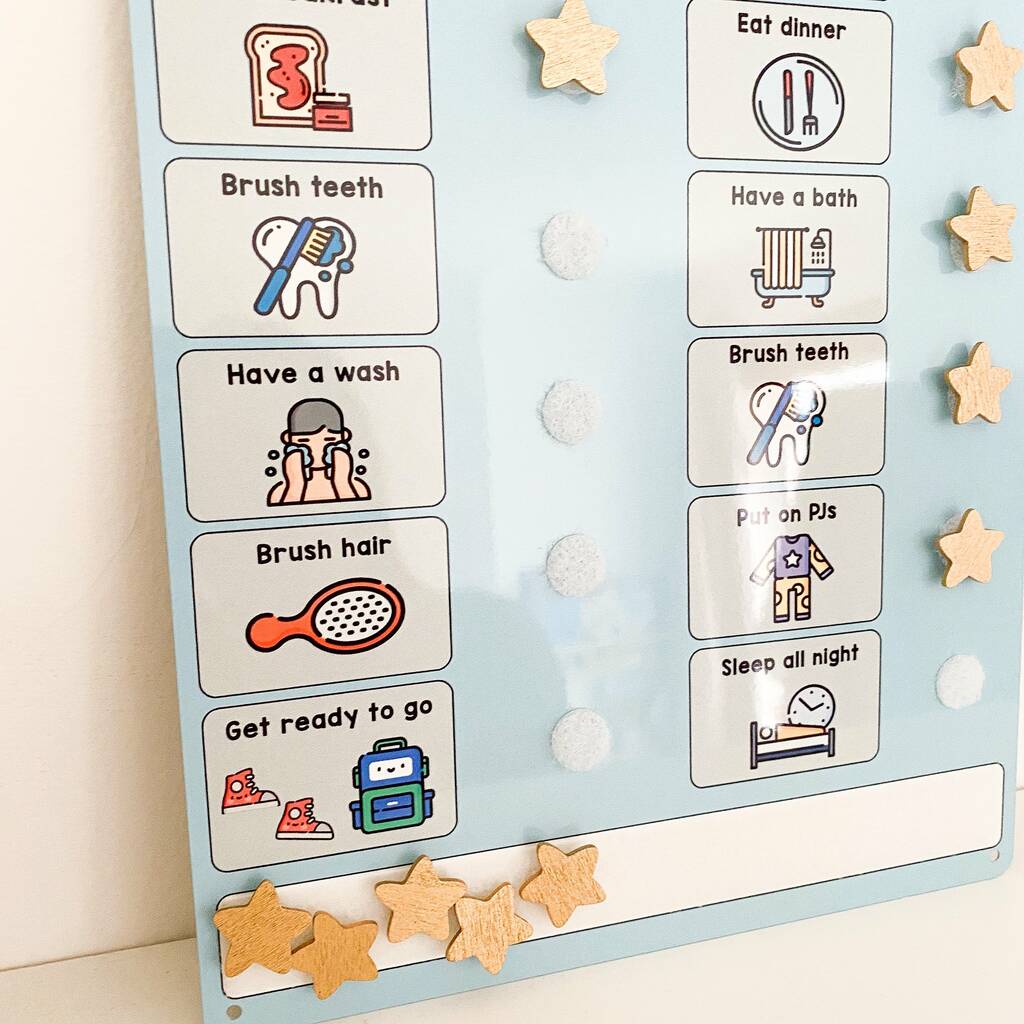 Childrens Personalised Routine Chart By Craftly Ltd ...