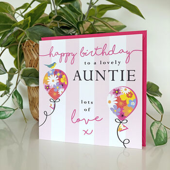 Blooming Balloon Auntie Birthday Card, 2 of 3