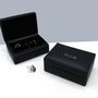 Personalised Leather Embossed Special Date Cufflink Box, thumbnail 1 of 5