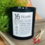 Personalised Wax Anniversary 16 Years Counting Candle, thumbnail 4 of 11