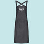 Personalised Chef Cotton Canvas Cross Back Apron, thumbnail 3 of 9