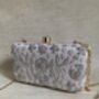 Pale Pink Floral Embroidered Clutch Bag, thumbnail 8 of 10