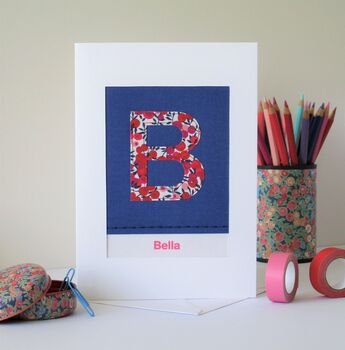 Liberty Print Initial Card, 6 of 7