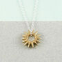 Sunray Silver And Gold Plated Necklace, thumbnail 1 of 5
