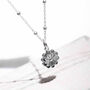 Sterling Silver Petals Necklace, thumbnail 2 of 6