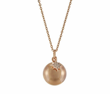 Pregnancy Necklace Pink Gold With Sparkling Star, 5 of 6