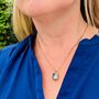 The Rectangle Labradorite Necklace, Gold Plated, thumbnail 7 of 10