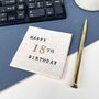 18th Black And Gold Birthday Card, thumbnail 4 of 6