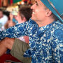 Bali Blue Collarless Mens Shirt, thumbnail 2 of 6