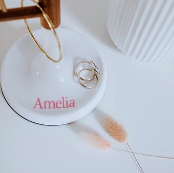 Personalised Jewellery Stand Wood And White Bird, 5 of 7