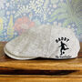 Personalised Dad/Grandad Football Hobby Flat Cap, thumbnail 2 of 5