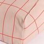 Vibes Kids Armchair Beanbag Pink Red Grid, thumbnail 2 of 3