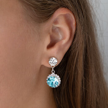 Swarovski Crystal Snow Drop Earrings, 2 of 12