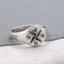 Nautical Compass Family Initials Signet Ring, thumbnail 2 of 9